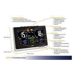 Bezvadu meteoroloģiskā stacija ar krāsu displeju SPRING 35.1129.01 цена и информация | Метеорологические станции, термометры | 220.lv