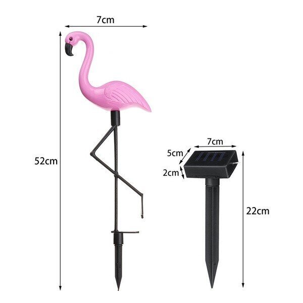 Dārza lampu komplekts - flamingo, 3 gab. цена и информация | Āra apgaismojums | 220.lv