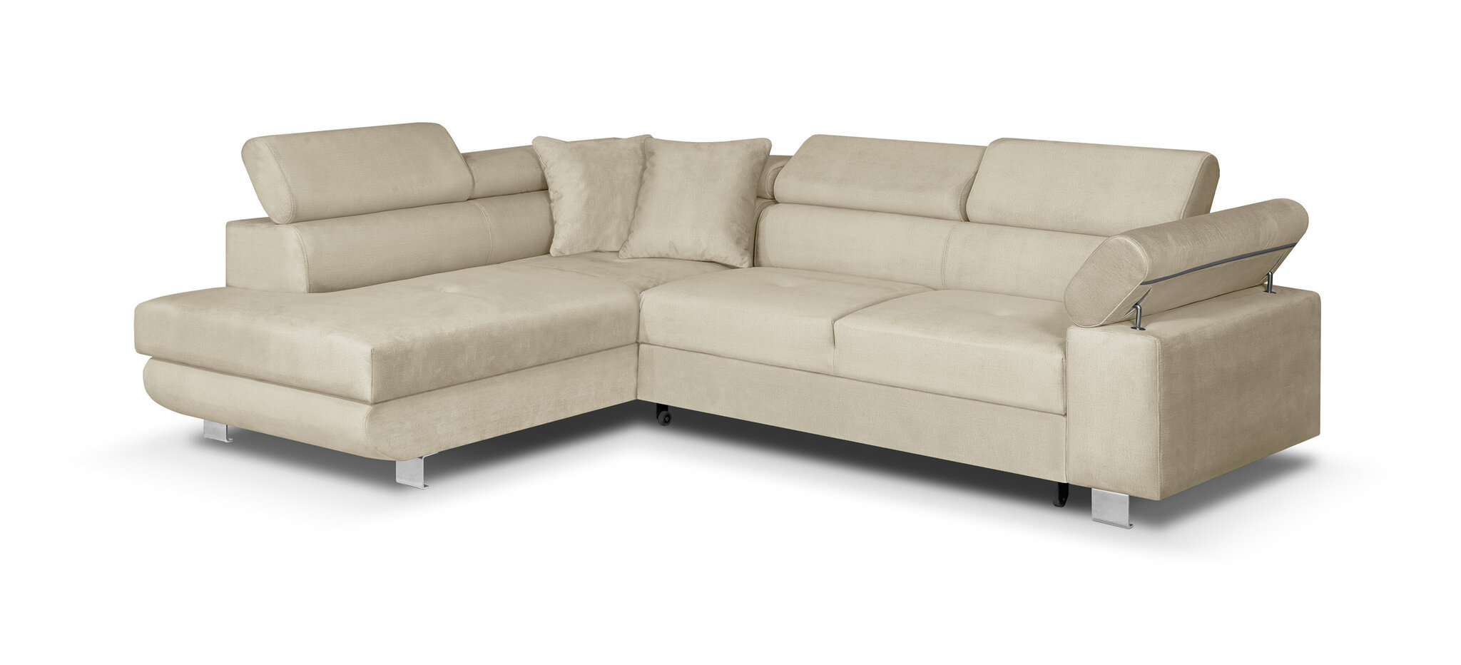 Stūra dīvāns Bellezza Credo, smilškrāsas cena un informācija | Stūra dīvāni | 220.lv