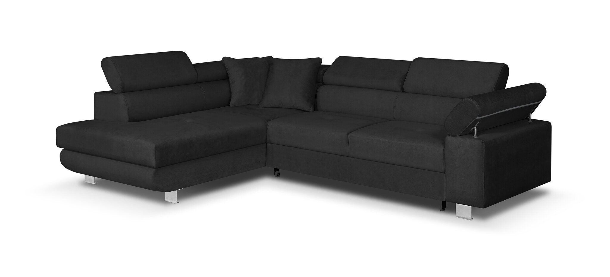 Stūra dīvāns Bellezza Credo, melns цена и информация | Stūra dīvāni | 220.lv