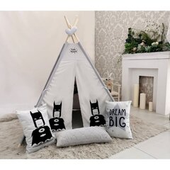 TIPI telts ar 3 spilveniem, Betmen цена и информация | Детские игровые домики | 220.lv