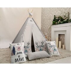 TIPI telts ar 3 spilveniem, Be brave цена и информация | Детские игровые домики | 220.lv