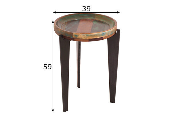 Sānu galdiņš Fiume 39, brūns/dažādu krāsu cena un informācija | Žurnālgaldiņi | 220.lv