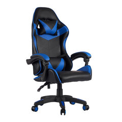 Spēļu krēsls Gift Decor, melns/zils cena un informācija | Biroja krēsli | 220.lv