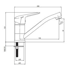 Deante izlietnes jaucējkrāns Boro BMO_026M, Chrome цена и информация | Смесители | 220.lv