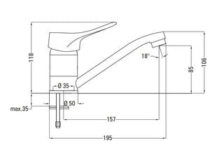 Deante izlietnes jaucējkrāns Vero BOW_026M, Chrome цена и информация | Смесители | 220.lv