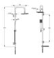 Deante dušas sistēma ar termostata jaucējkrānu Joko, Chrome cena un informācija | Dušas komplekti un paneļi | 220.lv