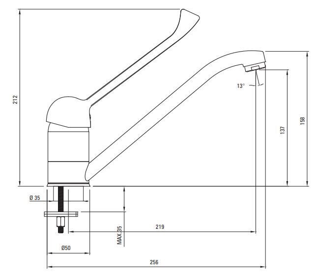 Virtuves jaucējkrāns Deante Joko BOJ_060C, Chrome цена и информация | Ūdens maisītāji virtuvei | 220.lv