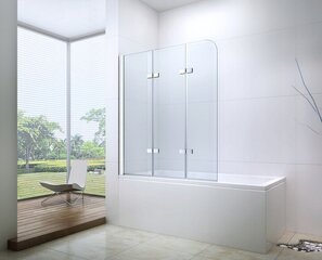 Акриловая ванна Mexen Cubik с отделкой и стеклянной стенкой, 150x70 см цена и информация | Ванны | 220.lv
