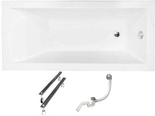 Акриловая ванна Mexen Cubik с сифоном, 150x70 см цена и информация | Ванночки | 220.lv