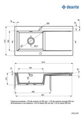 Virtuves izlietne Deante Sabor ZCB_C113, Cappuccino цена и информация | Раковины на кухню | 220.lv