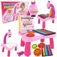 Детский проектор для рисования / креативный стол с маркерами цена и информация | Принадлежности для рисования, лепки | 220.lv
