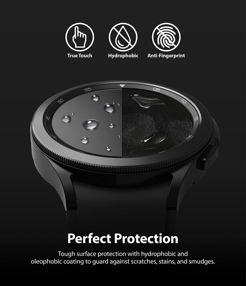 Ringke IDGL rūdīts stikls Samsung Galaxy Watch 4 - 46 mm, 4 gab. cena un informācija | Ekrāna aizsargstikli | 220.lv