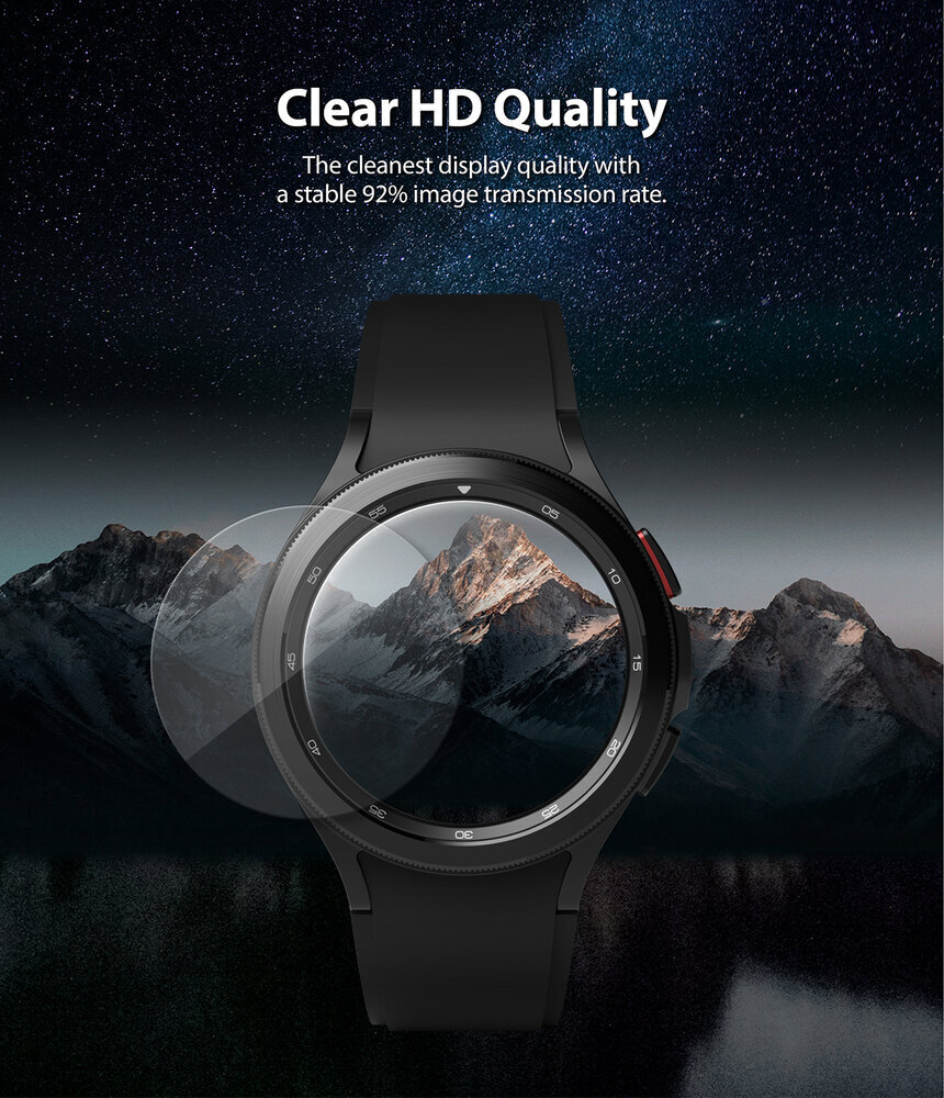 Ringke IDGL rūdīts stikls Samsung Galaxy Watch 4 - 46 mm, 4 gab. cena un informācija | Ekrāna aizsargstikli | 220.lv