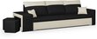 Dīvāns Bellezza Dakota, smilškrāsas/melns cena un informācija | Dīvāni | 220.lv