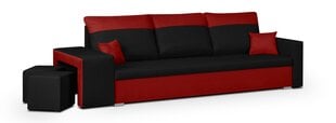 Dīvāns Bellezza Dakota, sarkans/melns cena un informācija | Dīvāni | 220.lv