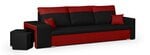 Dīvāns Bellezza Dakota, sarkans/melns