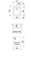 Раковина из каменной массы Plados-Telma Cube ON4110 29TG Avena бежевый цвет цена и информация | Раковины на кухню | 220.lv