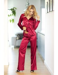 КОМПЛЕКТ TINOS бордовый сатин цена и информация | Женские пижамы, ночнушки | 220.lv