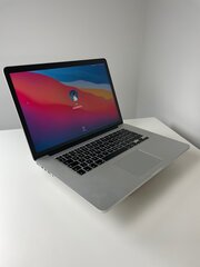 MacBook Pro 2015 Retina 15" - Core i7 2.2GHz / 16GB / 256GB SSD / SWE / Silver (lietots, stāvoklis A) cena un informācija | Portatīvie datori | 220.lv