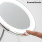 Palielinātājs spogulis ar LED apgaismojumu un piesūcekni, lokāms statīvs InnovaGoods cena un informācija | Kosmētikas somas, spoguļi | 220.lv