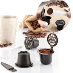 Kafijas kapsulas atkārtoti lietojamās maltai kafijai, 3 gabali cena un informācija | Kafijas automātu piederumi | 220.lv