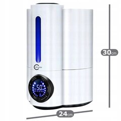 Mūsdienīgs ultraskaņas gaisa mitrinātājs Carruzzo ar LCD ekrānu un aromterapiju цена и информация | Увлажнители воздуха | 220.lv