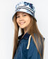 Panamas cepure ar ornamentu "Zilās rozes" meitenēm Gulliver, zila 56 cm цена и информация | Cepures, cimdi, šalles meitenēm | 220.lv