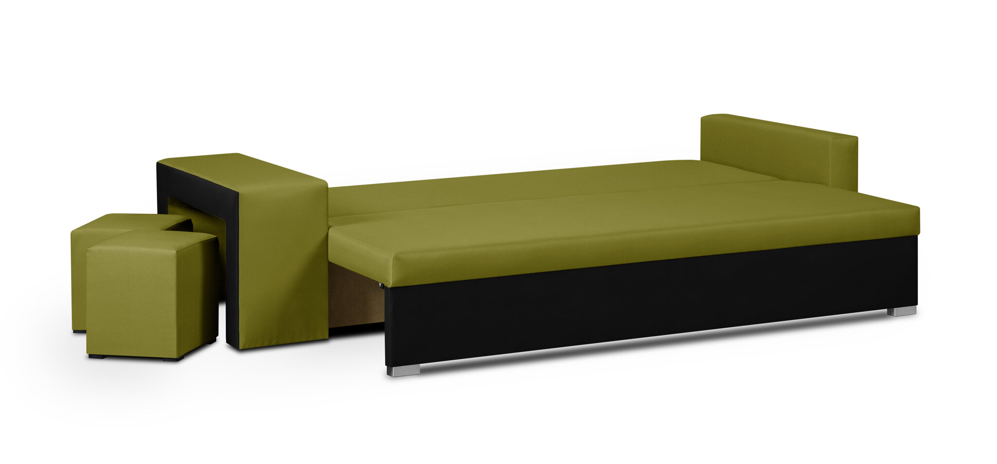 Dīvāns Bellezza Dakota, melns/zaļš cena un informācija | Dīvāni | 220.lv