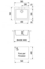 Раковина из каменной массы Plados-Telma CUBE ON5610 50TG Цвет песка Сахары цена и информация | Раковины на кухню | 220.lv