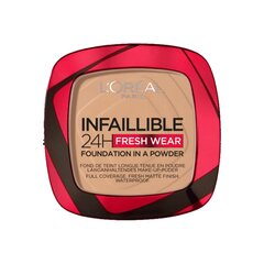 Kompaktais Grims L'Oreal Make Up Infallible Fresh Wear 24 stundas 140 (9 g) цена и информация | Пудры, базы под макияж | 220.lv