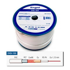 Koaksiālais televīzijas kabelis Engel, 100 m cena un informācija | Kabeļi un vadi | 220.lv