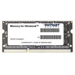 Patriot - SODIMM Ultrabook DDR3 4GB 1600MHz CL11 1,35V cena un informācija | Operatīvā atmiņa (RAM) | 220.lv