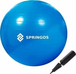 Гимнастический мяч Springos, 85 см, темно-синий цена и информация | Гимнастические мячи | 220.lv