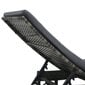 vidaXL sauļošanās zvilnis ar riteņiem un matraci, PE rotangpalma cena un informācija | Sauļošanās krēsli | 220.lv