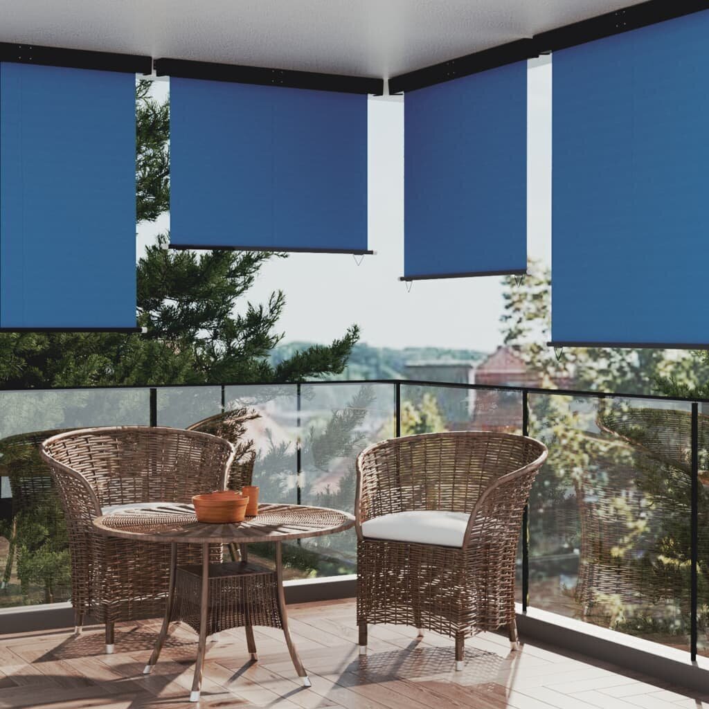 vidaXL balkona sānu markīze, zila, 140x250 cm cena un informācija | Saulessargi, markīzes un statīvi | 220.lv
