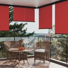 vidaXL balkona sānu markīze, sarkana, 170x250 cm cena un informācija | Saulessargi, markīzes un statīvi | 220.lv