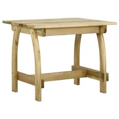 vidaXL dārza galds, 110x74x75 cm, impregnēts priedes koks цена и информация | Столы для сада | 220.lv