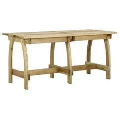 vidaXL dārza galds, 160x74x75 cm, impregnēts priedes koks цена и информация | Столы для сада | 220.lv