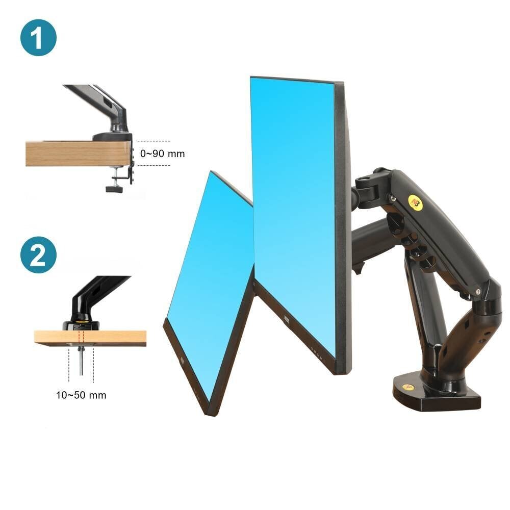 NB F160 17"-27" (VESA līdz 100x100, līdz 2x9 kg) cena un informācija | Monitora turētāji | 220.lv