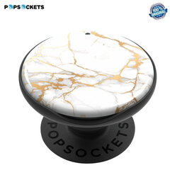 Popsocket PopMirror (Oriģināls) Izvelkams Pirkstu Fiksējošs Telefona Turētājs ar 1x/2x paliel. Spoguli White Marble cena un informācija | Auto turētāji | 220.lv