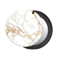 Popsocket PopMirror (Oriģināls) Izvelkams Pirkstu Fiksējošs Telefona Turētājs ar 1x/2x paliel. Spoguli White Marble cena un informācija | Auto turētāji | 220.lv