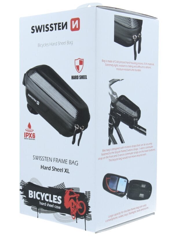 Swissten Ūdensizturīgs velosipēda Turētājs / Soma mobilajiem tālruņiem 4.2 - 6,7 collu цена и информация | Auto turētāji | 220.lv