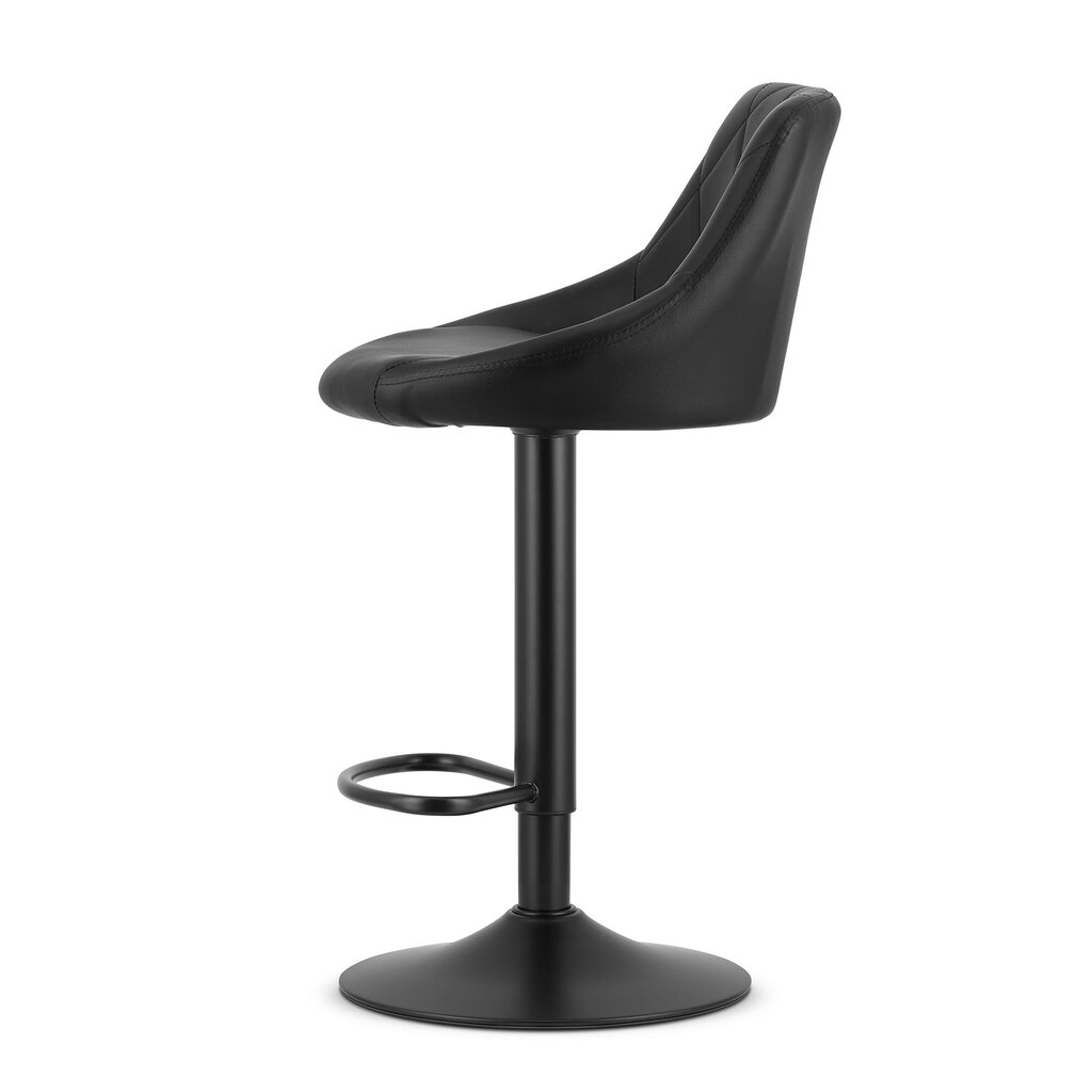Bāra-pusbāra krēsls Kast, mākslīgā āda, melns cena un informācija | Virtuves un ēdamistabas krēsli | 220.lv