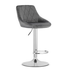 Барный полубарный стул Kast, гобелен, серый/серебристый цвет цена и информация | Стулья для кухни и столовой | 220.lv