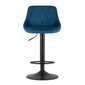 Bāra-pusbāra krēsls Kast, gobelēns, zils cena un informācija | Virtuves un ēdamistabas krēsli | 220.lv