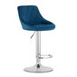 Bāra-pusbāra krēsls Kast, gobelēns, zils/sudraba krāsas cena un informācija | Virtuves un ēdamistabas krēsli | 220.lv