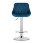 Bāra-pusbāra krēsls Kast, gobelēns, zils/sudraba krāsas cena un informācija | Virtuves un ēdamistabas krēsli | 220.lv