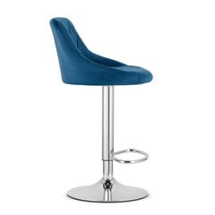 Барный полубарный стул Kast, гобелен, синий/серебристый цена и информация | Стулья для кухни и столовой | 220.lv