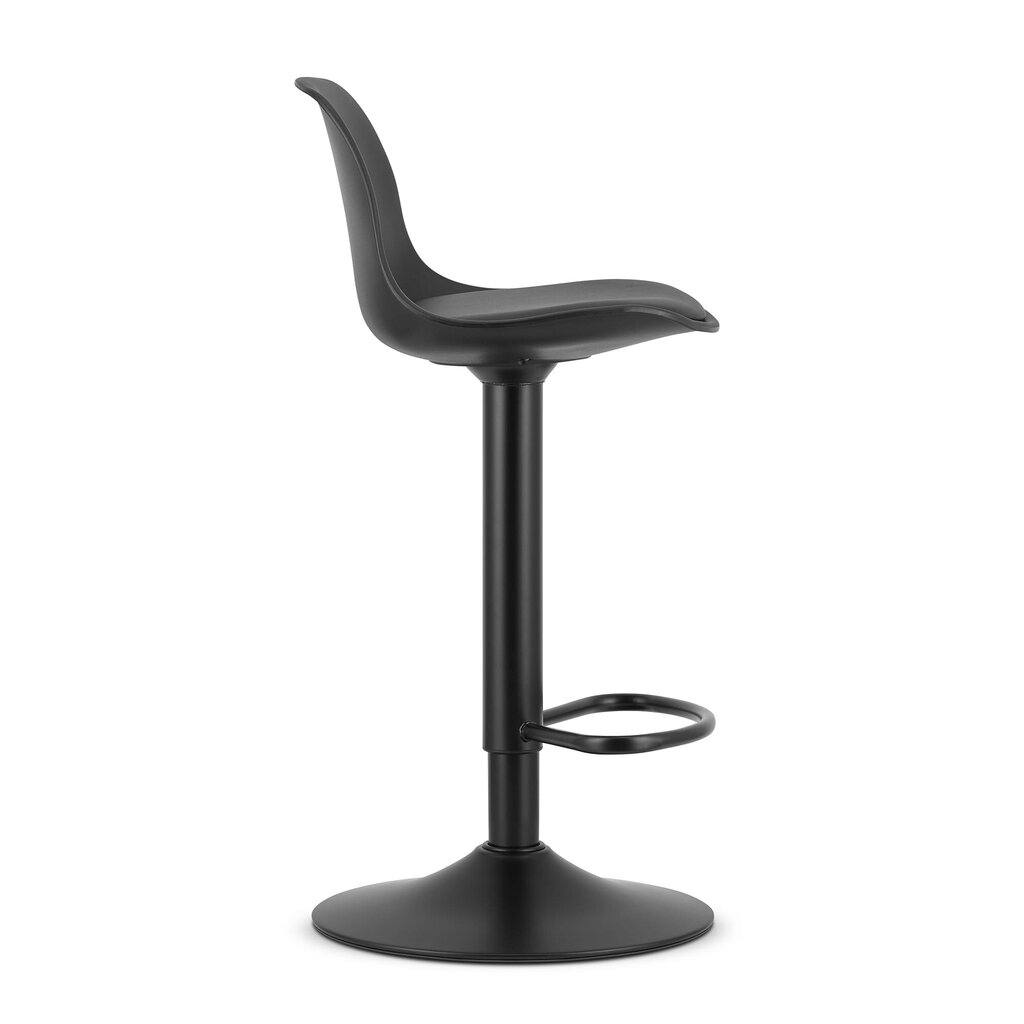 Bāra-pusstieņa krēsls Hoga, melns cena un informācija | Virtuves un ēdamistabas krēsli | 220.lv